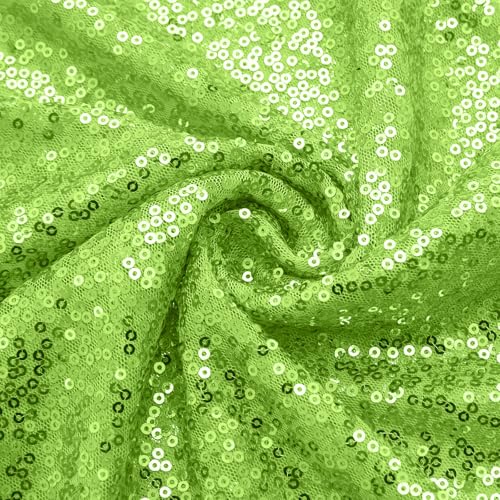 DLCFLF Paillettenstoff in Limettengrün, 2 Meter, glitzernder Stoff, kleine Meerjungfrau, zum Basteln, Nähen, Hochzeit, Hintergrund, Vorhang, Tischdecke DLCFLF Paillettenstoff in Limettengrün, 2 Meter, glitzernder Stoff, kleine Meerjungfrau, zum Basteln, Nähen, Hochzeit, Hintergrund, Vorhang, Tischdecke von DLCFLF