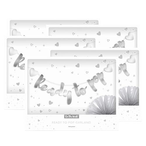 On The Wall Ready to Pop Silberfolie genähte Girlande, 1,5 m, Babyparty-Banner, Geschlecht, Baby-Wimpelkette, Baby-Feier, Dekoration für Jungen oder Mädchen, Party, Geschlecht enthüllen On The Wall Ready to Pop Silberfolie genähte Girlande, 1,5 m, Babyparty-Banner, Geschlecht, Baby-Wimpelkette, Baby-Feier, Dekoration für Jungen oder Mädchen, Party, Geschlecht enthüllen von DLM Direct