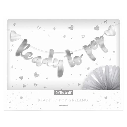On The Wall Ready to Pop Silberfolie genähte Girlande, 1,5 m, Babyparty-Banner, Geschlecht, Baby-Wimpelkette, Baby-Feier, Dekoration für Jungen oder Mädchen, Party, Geschlecht enthüllen On The Wall Ready to Pop Silberfolie genähte Girlande, 1,5 m, Babyparty-Banner, Geschlecht, Baby-Wimpelkette, Baby-Feier, Dekoration für Jungen oder Mädchen, Party, Geschlecht enthüllen von DLM Direct