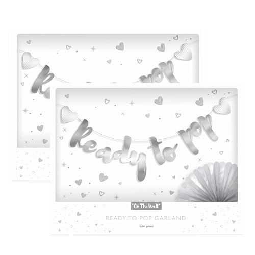 On The Wall Ready to Pop Silberfolie genähte Girlande, 1,5 m, Babyparty-Banner, Geschlecht, Baby-Wimpelkette, Baby-Feier, Dekoration für Jungen oder Mädchen, Party, Geschlecht enthüllen On The Wall Ready to Pop Silberfolie genähte Girlande, 1,5 m, Babyparty-Banner, Geschlecht, Baby-Wimpelkette, Baby-Feier, Dekoration für Jungen oder Mädchen, Party, Geschlecht enthüllen von DLM Direct
