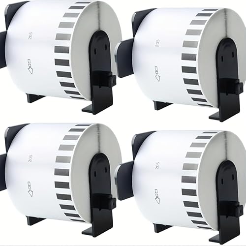 DLMELHOR DK-2205 Etiketten, weiß, 4 Rollen, 6,4 x 30,4 m, kompatibel mit BRO DK-2205 QL Serie Etikettendruckern QL-700 QL570 QL710W QL800 QL810W QL1060N QL720NW QL550 DLMELHOR DK-2205 Etiketten, weiß, 4 Rollen, 6,4 x 30,4 m, kompatibel mit BRO DK-2205 QL Serie Etikettendruckern QL-700 QL570 QL710W QL800 QL810W QL1060N QL720NW QL550 von DLMELHOR