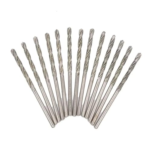 0,8–3 mm Diamantbeschichteter Spiralbohrer mit Spitze for Glas, Schmuck, Jade, gerader Schaft(10Pcs,0.8mm) von DLNTXFDG
