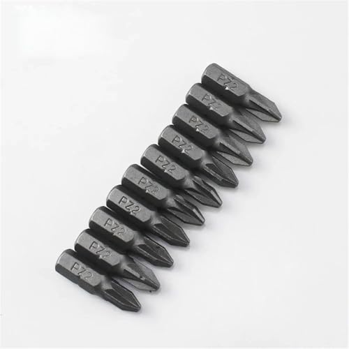 10 Stück 1/4 Zoll 6,35 mm PZ0 PZ1 PZ2 PZ3 Sechskant-Pozi-Schraubendreher-Bits 25 mm(PZ2) von DLNTXFDG
