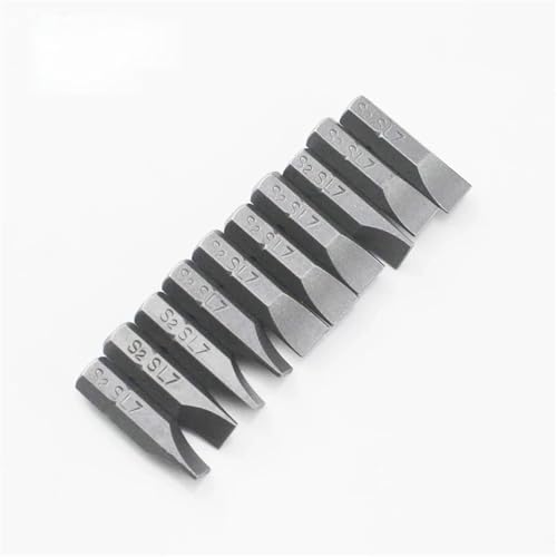 10-teiliges 1/4 Zoll 25 mm Schlitzschraubendreher-Bit-Set SL3-SL7 mit Sechskantschaft(SL7) von DLNTXFDG