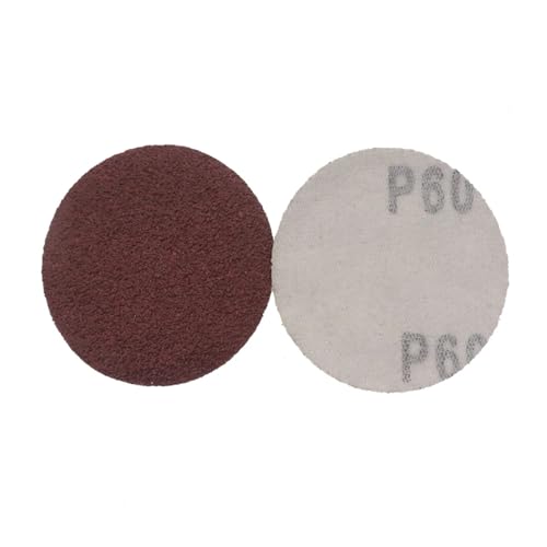 2 zoll 50mm Aluminium Oxid Trockenen 60 Zu 2000 Grits Haken & Loop Schleifpapier(60 Grit,10 Pcs) von DLNTXFDG