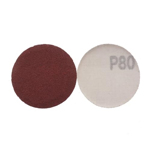 2 zoll 50mm Aluminium Oxid Trockenen 60 Zu 2000 Grits Haken & Loop Schleifpapier(80 Grit,30 Pcs) von DLNTXFDG