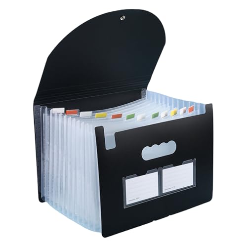 A 4 Dokumenten-Organizer, 13/25 Fächer, Aktenordner, Papieraufbewahrungstasche, Akkordeon-Tasche für Studenten, Lehrer von DLUKENY