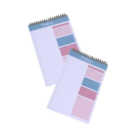DLUKENY 2 Stück Wochenplaner, Notizblöcke, Schreibwaren, Notizbuch, Tagebuch, Management, Notizbuch, Planungsblock, Tagesplaner von DLUKENY