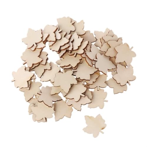 DLUKENY 50 Stück Holzscheiben aus Ahornblatt, Holzscheiben, Knöpfe, Basteln, Scrapbooking, Embe DLUKENY 50 Stück Holzscheiben aus Ahornblatt, Holzscheiben, Knöpfe, Basteln, Scrapbooking, Embe von DLUKENY