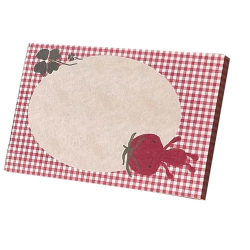 DLUKENY Haftnotizen, Erdbeermotiv, schöner Schreibblock, einfacher Notizblock, leicht zu schreiben, multifunktionaler Notizblöcke, Papierblock DLUKENY Haftnotizen, Erdbeermotiv, schöner Schreibblock, einfacher Notizblock, leicht zu schreiben, multifunktionaler Notizblöcke, Papierblock von DLUKENY