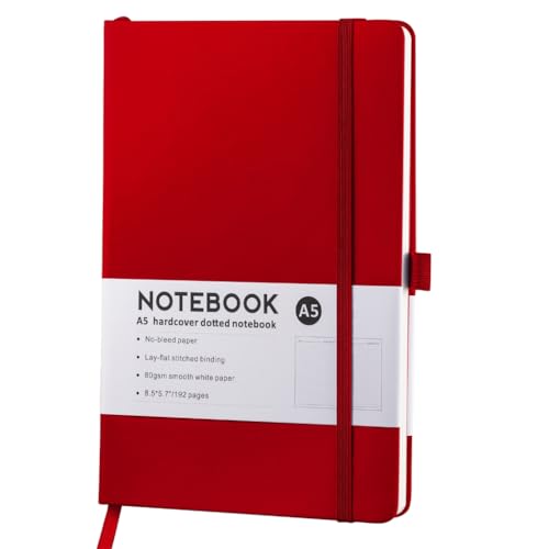 DLUKENY Hardcover-Leder-Notizbuch, 192 Seiten, College-Notizbuch, Tagebuch, Business-Notizblöcke zum Schreiben, Tagebuch, 21,6 x 14,5 cm von DLUKENY
