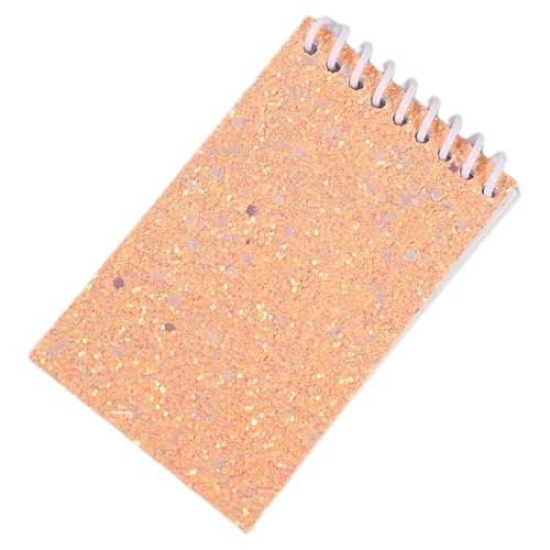 DLUKENY Kleines Notizbuch mit Doppelspulenbindung, Taschennotizblöcke mit 20 Blatt, unliniert, kleiner Skizzenblock mit bunten Pailletteneinband von DLUKENY