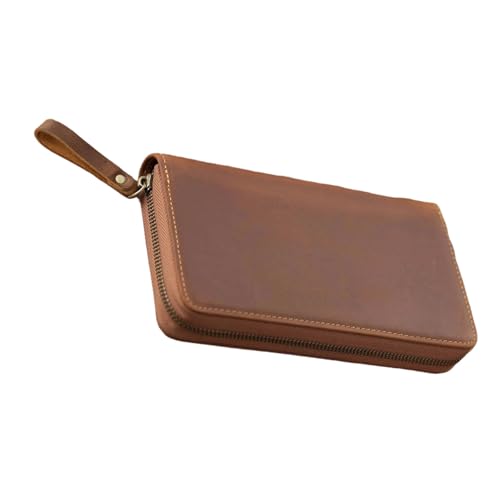 DLUKENY Ledereinband für 18 x 8 cm große Feldnotizen, kleine Notizblöcke, Taschenbuch, Reißverschluss, Ledereinband mit elastischem Stiftschlitz DLUKENY Ledereinband für 18 x 8 cm große Feldnotizen, kleine Notizblöcke, Taschenbuch, Reißverschluss, Ledereinband mit elastischem Stiftschlitz von DLUKENY