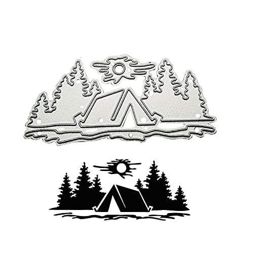 DLUKENY Metall-Stanzformen, Campingzelt-Schablonen, Vorlage für Urlaub, Valentinstag, Geburtstag, Hochzeit, Scrapbooking DLUKENY Metall-Stanzformen, Campingzelt-Schablonen, Vorlage für Urlaub, Valentinstag, Geburtstag, Hochzeit, Scrapbooking von DLUKENY