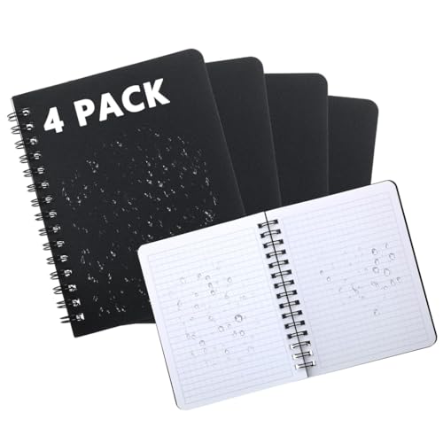 DLUKENY Notizbuch mit Doppelspulenbindung, 10 x 14 cm, 100 Seiten, gerastert, kleines Notizblock, Taschennotizblöcke zum Schreiben von Notizen von DLUKENY