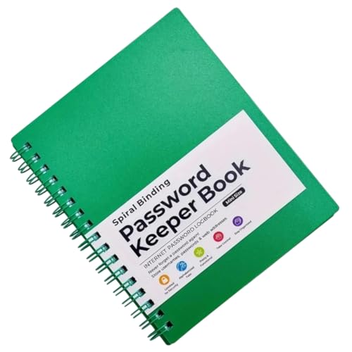 DLUKENY Spiralen Notizbuch Passwort Keeper Buch mit alphabetischen Registerkarten Passwortbuch für Büroangestellte und Studenten DLUKENY Spiralen Notizbuch Passwort Keeper Buch mit alphabetischen Registerkarten Passwortbuch für Büroangestellte und Studenten von DLUKENY