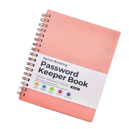 DLUKENY Spiralen Notizbuch Passwort Keeper Buch mit alphabetischen Registerkarten Passwortbuch für Büroangestellte und Studenten von DLUKENY