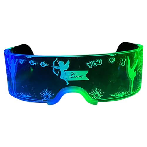 DLUKENY Trendige LED Glühen Glühende Leichte Blinkende Gläser Unisex Brillen Für Partys Festivals Und Feierlichkeiten von DLUKENY