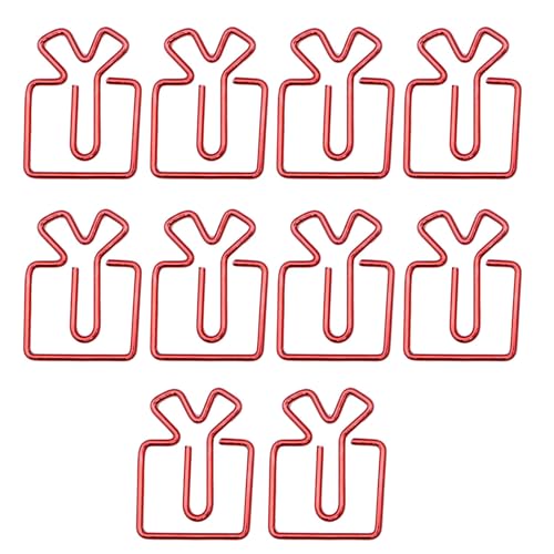 Dekorative Büroklammern, Metall, bunte Aktenklammern, kleine Lesezeichen, Clips für Büro, Schule, Büro, Schreibtisch, Zubehör, 10 Stück von DLUKENY