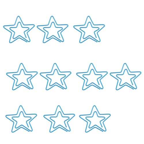 Dekorative Büroklammern, kreative Sternform, Büroklammern, Lesezeichen, lustige Büroklammern, Planer-Clips für Bürodokumente, 10 Stück Dekorative Büroklammern, kreative Sternform, Büroklammern, Lesezeichen, lustige Büroklammern, Planer-Clips für Bürodokumente, 10 Stück von DLUKENY