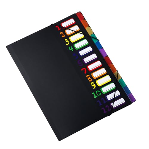 Dokumentenmappe, erweiterbar, 12 Fächer, buntes Gummiband, Büro, Schule, Büro, Schulbedarf, Ordner, Ordner, Ordner Dokumentenmappe, erweiterbar, 12 Fächer, buntes Gummiband, Büro, Schule, Büro, Schulbedarf, Ordner, Ordner, Ordner von DLUKENY