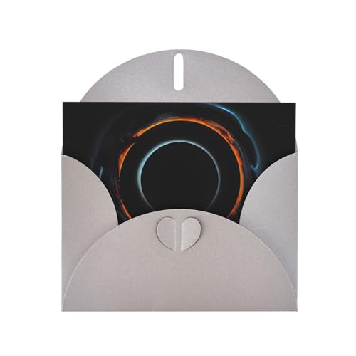 DLXW Geheimnisvolle kosmische schwarze Löcher, leere Karte mit Umschlag, Grußkarte, Dankeskarte, 15,2 x 10,2 cm, grauer Umschlag von DLXW