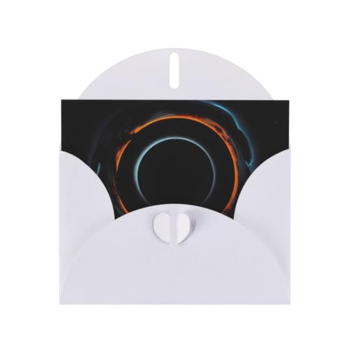 DLXW Geheimnisvolle kosmische schwarze Löcher, leere Karte mit Umschlag, Grußkarte, Dankeskarte, 15,2 x 10,2 cm, weißer Umschlag von DLXW