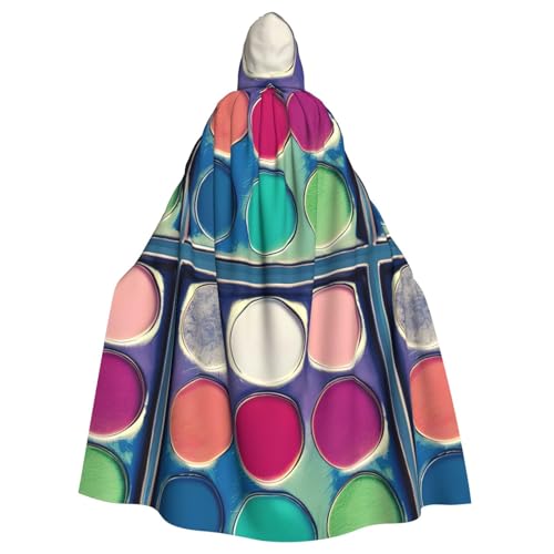 DLXW Herren Damen Umhang Halloween Kapuzenumhang Königin Robe Kostüm Renaissance Mittelalter Kostüm Runde Farbpalette DLXW Herren Damen Umhang Halloween Kapuzenumhang Königin Robe Kostüm Renaissance Mittelalter Kostüm Runde Farbpalette von DLXW