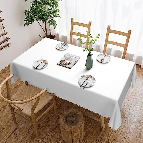 DLXW Hochwertige, schmutzabweisende, einfarbige Tischdecke für Picknicks im Freien, Küche und Feiertagsessen, Einheitsgröße, Weiß DLXW Hochwertige, schmutzabweisende, einfarbige Tischdecke für Picknicks im Freien, Küche und Feiertagsessen, Einheitsgröße, Weiß von DLXW