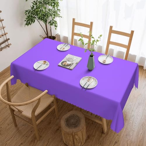 DLXW Hochwertige, schmutzabweisende, einfarbige Tischdecke für Picknicks im Freien, gezackte Polyester-Tischdecke von DLXW
