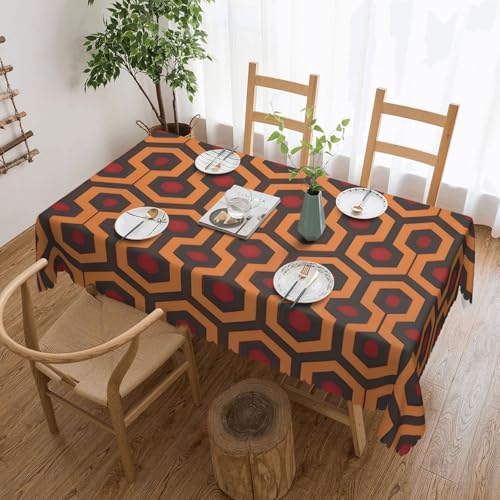 DLXW Hochwertige, schmutzabweisende, glänzende Tischdecke für Picknicks im Freien, gezackte Polyester-Tischdecke von DLXW