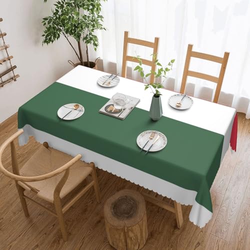 DLXW Premium Tischdecke, schmutzabweisend, Flagge von Ungarn, für Picknicks im Freien, gezackte Polyester-Tischdecke von DLXW