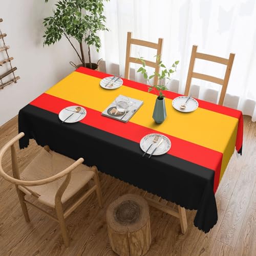 DLXW Premium Tischdecke mit Deutschland-Flagge, für Picknicks im Freien, gezackte Polyester-Tischdecke von DLXW