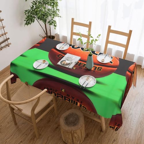 DLXW Premium schmutzabweisende Basketball-Tischdecke für Picknicks im Freien, gezackte Polyester-Tischdecke von DLXW
