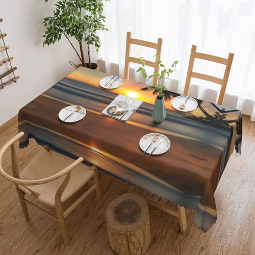 DLXW Premium schmutzabweisende Tischdecke für Picknicks im Freien, gezackte Polyester-Tischdecke von DLXW