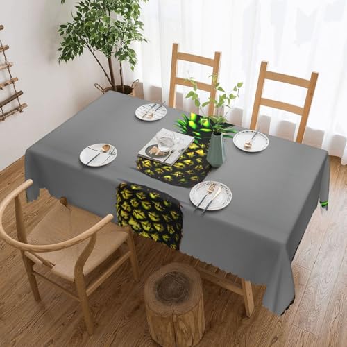 DLXW Premium schmutzabweisende Tischdecke mit Cartoon-Ananas, für Picknicks, Küchen und Feiertagsessen, Einheitsgröße DLXW Premium schmutzabweisende Tischdecke mit Cartoon-Ananas, für Picknicks, Küchen und Feiertagsessen, Einheitsgröße von DLXW