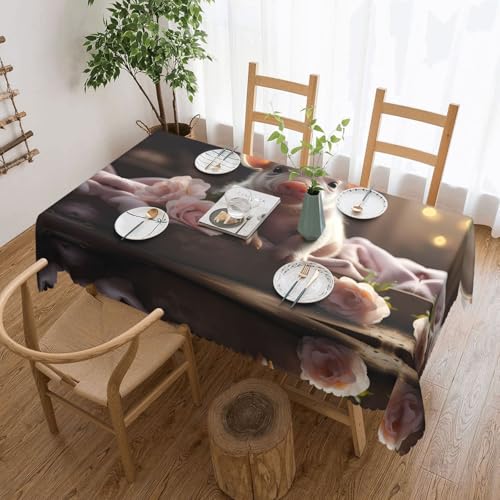 DLXW Premium schmutzabweisende Tischdecke mit niedlichem Schweinchen für Picknicks im Freien, Küche und Feiertagsessen, Einheitsgröße DLXW Premium schmutzabweisende Tischdecke mit niedlichem Schweinchen für Picknicks im Freien, Küche und Feiertagsessen, Einheitsgröße von DLXW