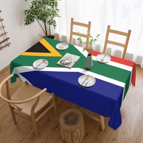 DLXW Premium schmutzabweisende Tischdecke mit südafrikanischer Flagge, für Picknicks, Küchen und Feiertagsessen, Einheitsgröße DLXW Premium schmutzabweisende Tischdecke mit südafrikanischer Flagge, für Picknicks, Küchen und Feiertagsessen, Einheitsgröße von DLXW