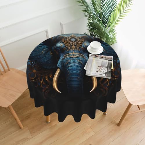 DLXW Runde Tischdecke, 152,4 cm, wasserdichtes Polyester, vielseitige dekorative Tischdecke für Outdoor, Indoor, Festivals, Partys usw., um Ihren Tisch zu schützen DLXW Runde Tischdecke, 152,4 cm, wasserdichtes Polyester, vielseitige dekorative Tischdecke für Outdoor, Indoor, Festivals, Partys usw., um Ihren Tisch zu schützen von DLXW