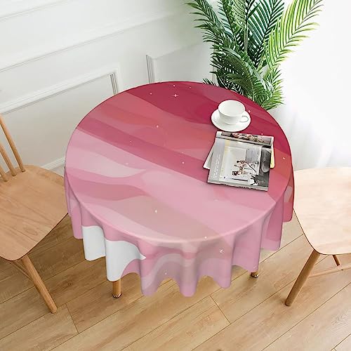DLXW Runde wasserabweisende Polyester-Tischdecke, 152,4 cm, ideal für Innen- und Außenbereich, Bankette, Cafés, Picknicks und mehr, rosa Farbverlauf DLXW Runde wasserabweisende Polyester-Tischdecke, 152,4 cm, ideal für Innen- und Außenbereich, Bankette, Cafés, Picknicks und mehr, rosa Farbverlauf von DLXW