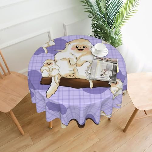 DLXW Tischdecke, rund, wasserabweisend, Polyester, ideal für Innen- und Außenbereich, Bankette, Cafés, Picknicks und mehr, 152,4 cm, niedlicher goldener Affe DLXW Tischdecke, rund, wasserabweisend, Polyester, ideal für Innen- und Außenbereich, Bankette, Cafés, Picknicks und mehr, 152,4 cm, niedlicher goldener Affe von DLXW