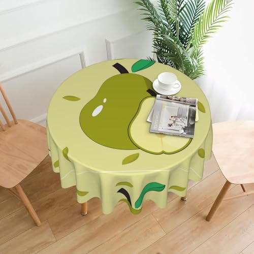 DLXW Tischdecke für runde Tische, Cartoon-Birne DLXW Tischdecke für runde Tische, Cartoon-Birne von DLXW