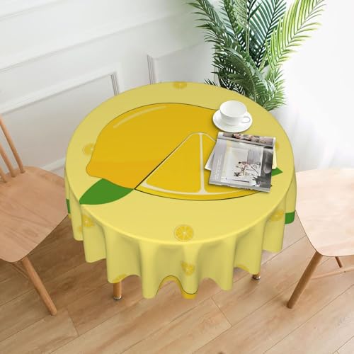 DLXW Tischdecke für runde Tische, Cartoon-Zitrone DLXW Tischdecke für runde Tische, Cartoon-Zitrone von DLXW