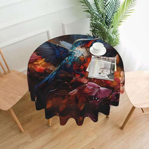 DLXW Tischdecke für runde Tische, Kolibri DLXW Tischdecke für runde Tische, Kolibri von DLXW