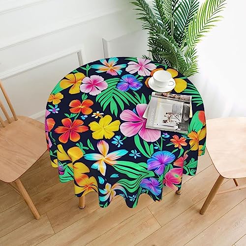 DLXW Tischdecke für runde Tische, bunte Blumen DLXW Tischdecke für runde Tische, bunte Blumen von DLXW