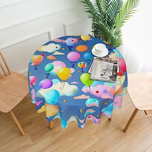 DLXW Tischdecke für runde Tische, bunte Luftballons DLXW Tischdecke für runde Tische, bunte Luftballons von DLXW
