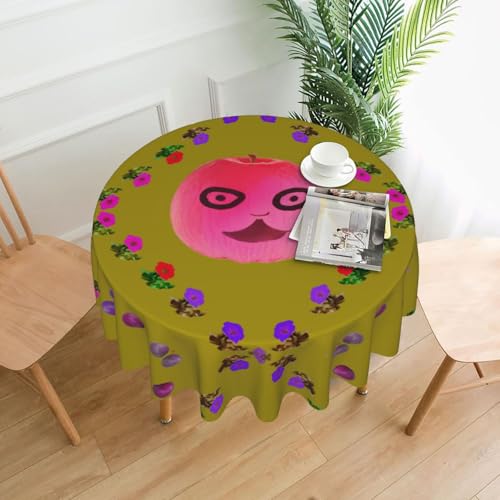DLXW Tischdecke für runde Tische, lustiges Gesicht, pfirsichfarben DLXW Tischdecke für runde Tische, lustiges Gesicht, pfirsichfarben von DLXW