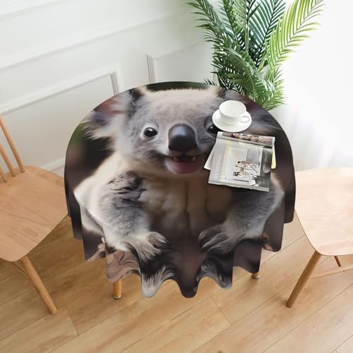 DLXW Tischdecke für runde Tische, niedlicher Koala DLXW Tischdecke für runde Tische, niedlicher Koala von DLXW