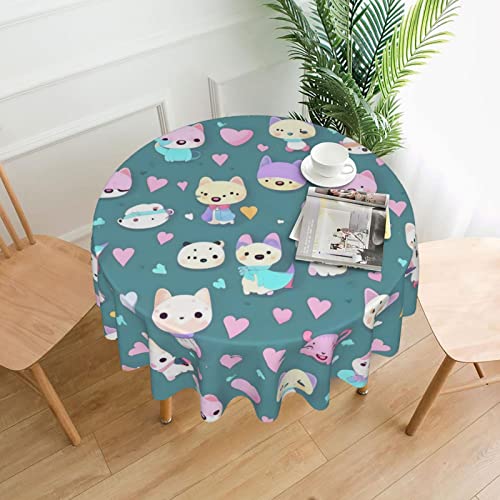 DLXW Tischdecke für runde Tische, niedlicher kleiner Fuchs DLXW Tischdecke für runde Tische, niedlicher kleiner Fuchs von DLXW