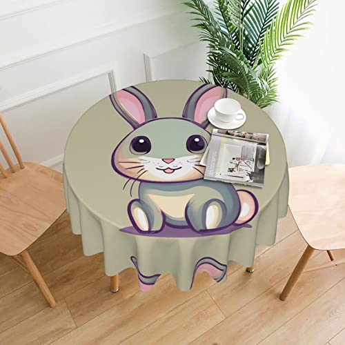 DLXW Tischdecke für runde Tische, niedlicher kleiner Hase DLXW Tischdecke für runde Tische, niedlicher kleiner Hase von DLXW
